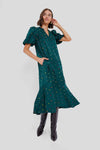Green Embroidered Molly Dress