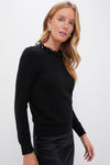 Black Sequin Trim Lina Sweater