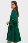 Hunter Green Crepe Kenzo Dress