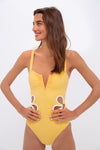 Butter Yellow and Ivory Flora One Piece