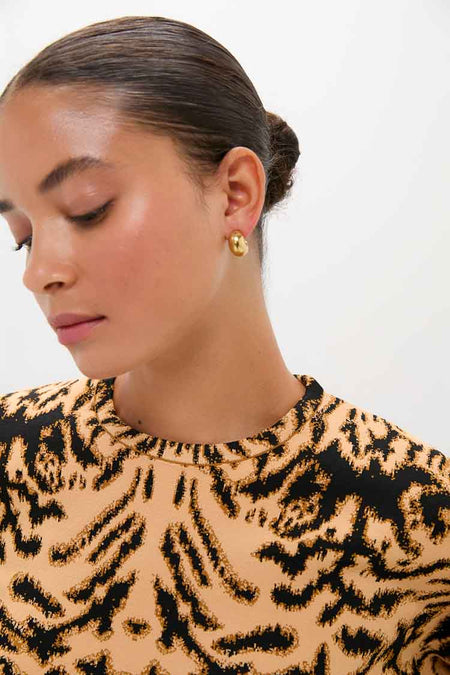 Bengal Cade Jacquard Knit Long Sleeve Pullover