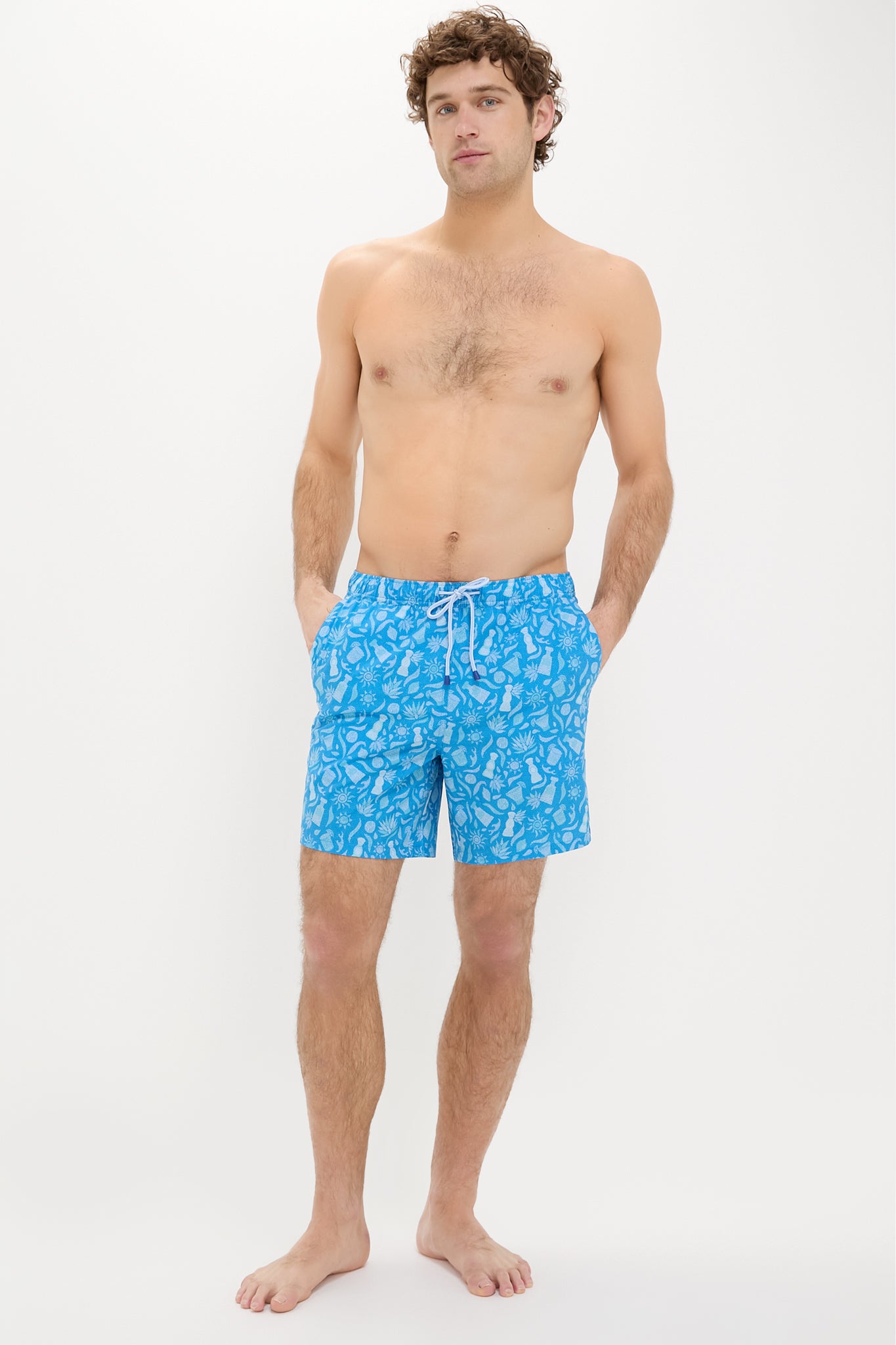 Blue Macaw Saltwater Spirits Swim Trunks