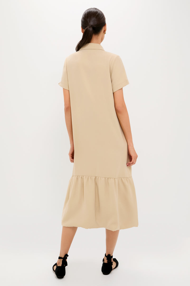 Gold Martine Bubble Maxi Dress