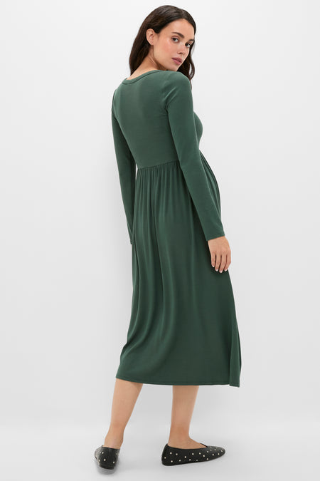 Pine Softest Rib Nursing Dress