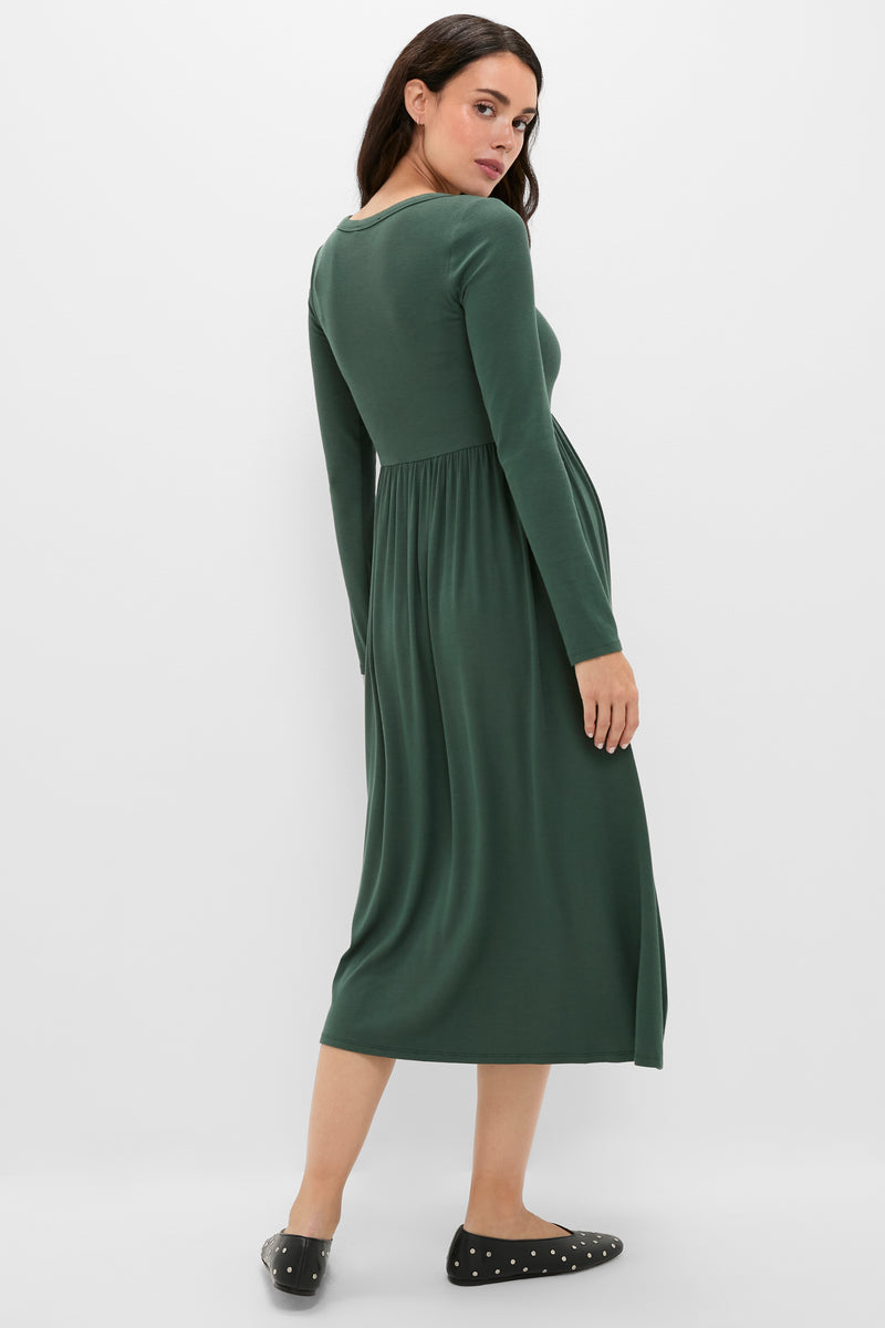 Pine Softest Rib Nursing Dress