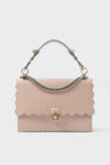 Fendi Light Pink Vitello Liberty Scalloped Studded Kan I Shoulder Bag