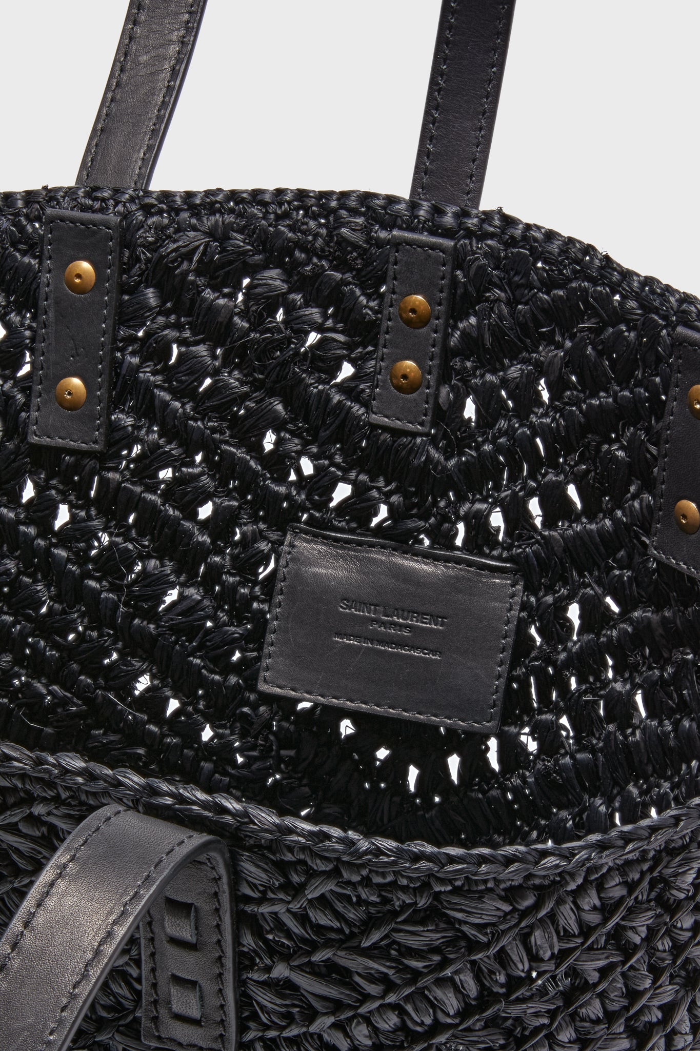 Saint Laurent Black Small Panier Tote Bag