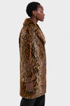Leopard Print Faux Fur Camille Cocoon Coat