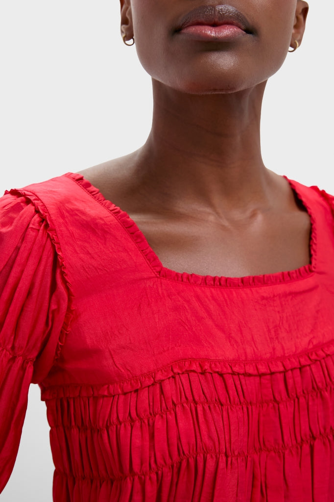 Red Scarlet Sybil Silk Dress