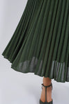 Forest Pleated Midi Skirt