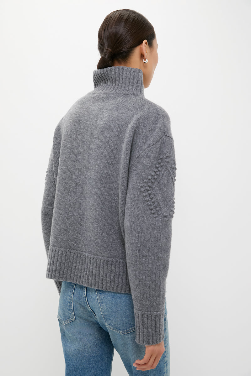 Gray Henry Button-Up Sweater