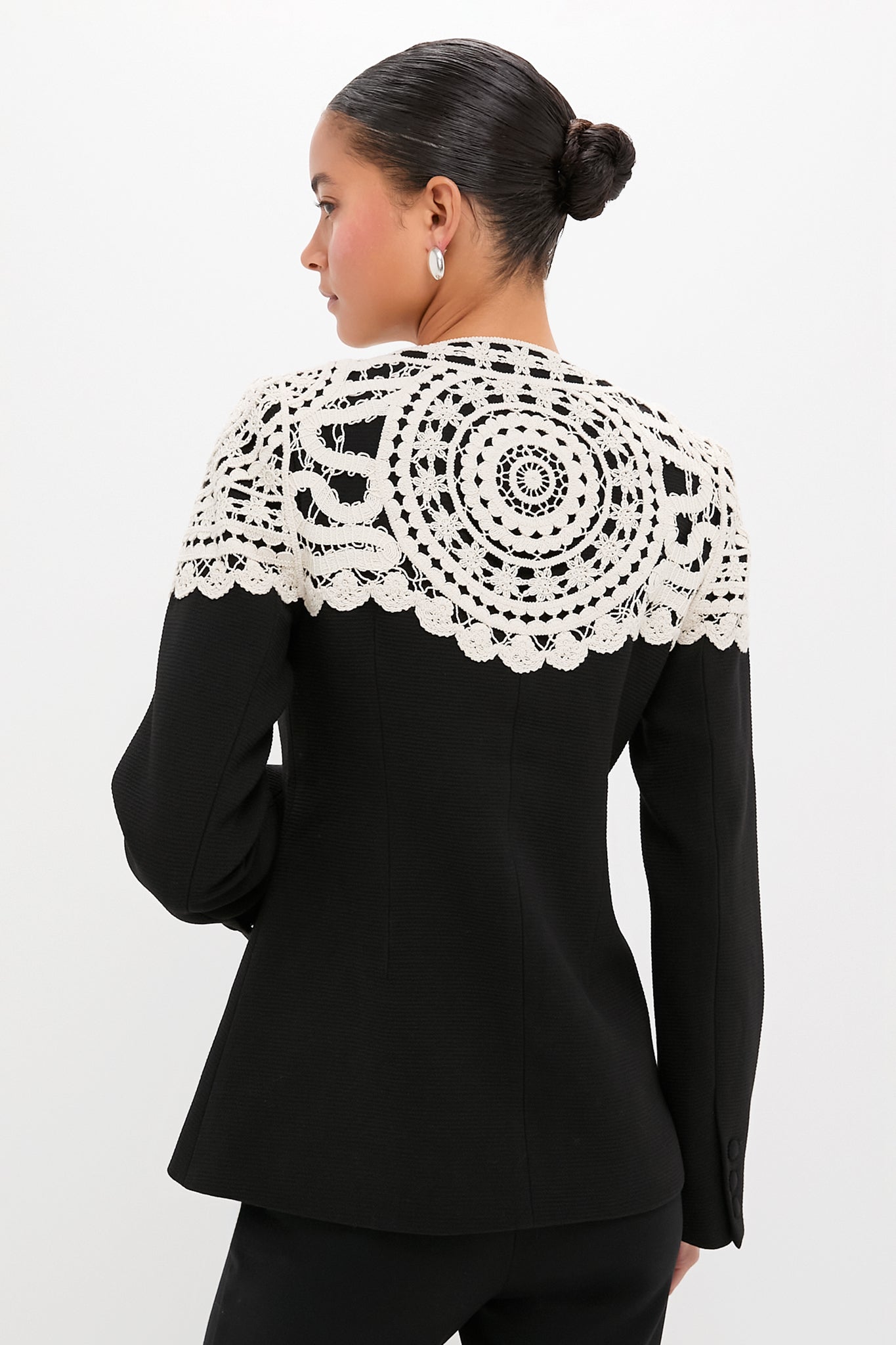 Black Nara Crochet Jacket | Sea New York