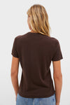 Chocolate Cashmere Silk Blend Katie Tee