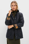 Navy Beadnell Wax Jacket