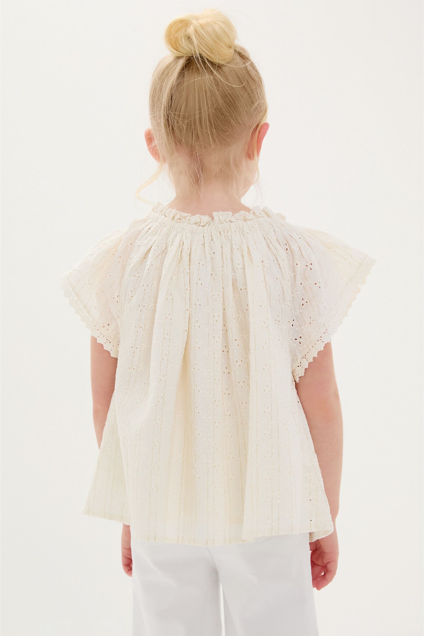 Cream Eyelet Perla Blouse