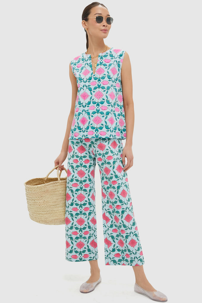 Salvia Blue Lisbon Print Disco Pants