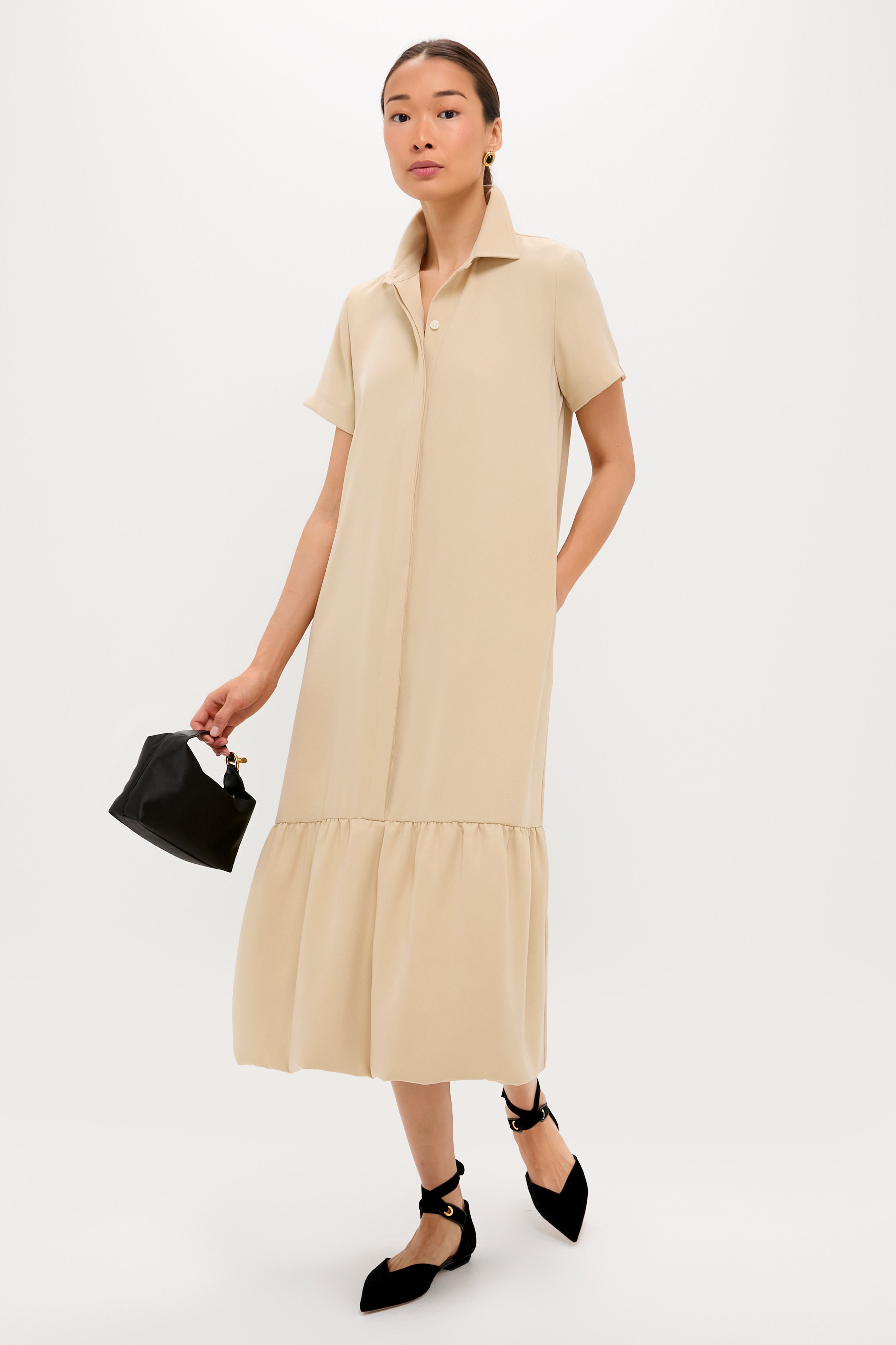 Tuckernuck Gold Martine Bubble Maxi Dress Gold / S
