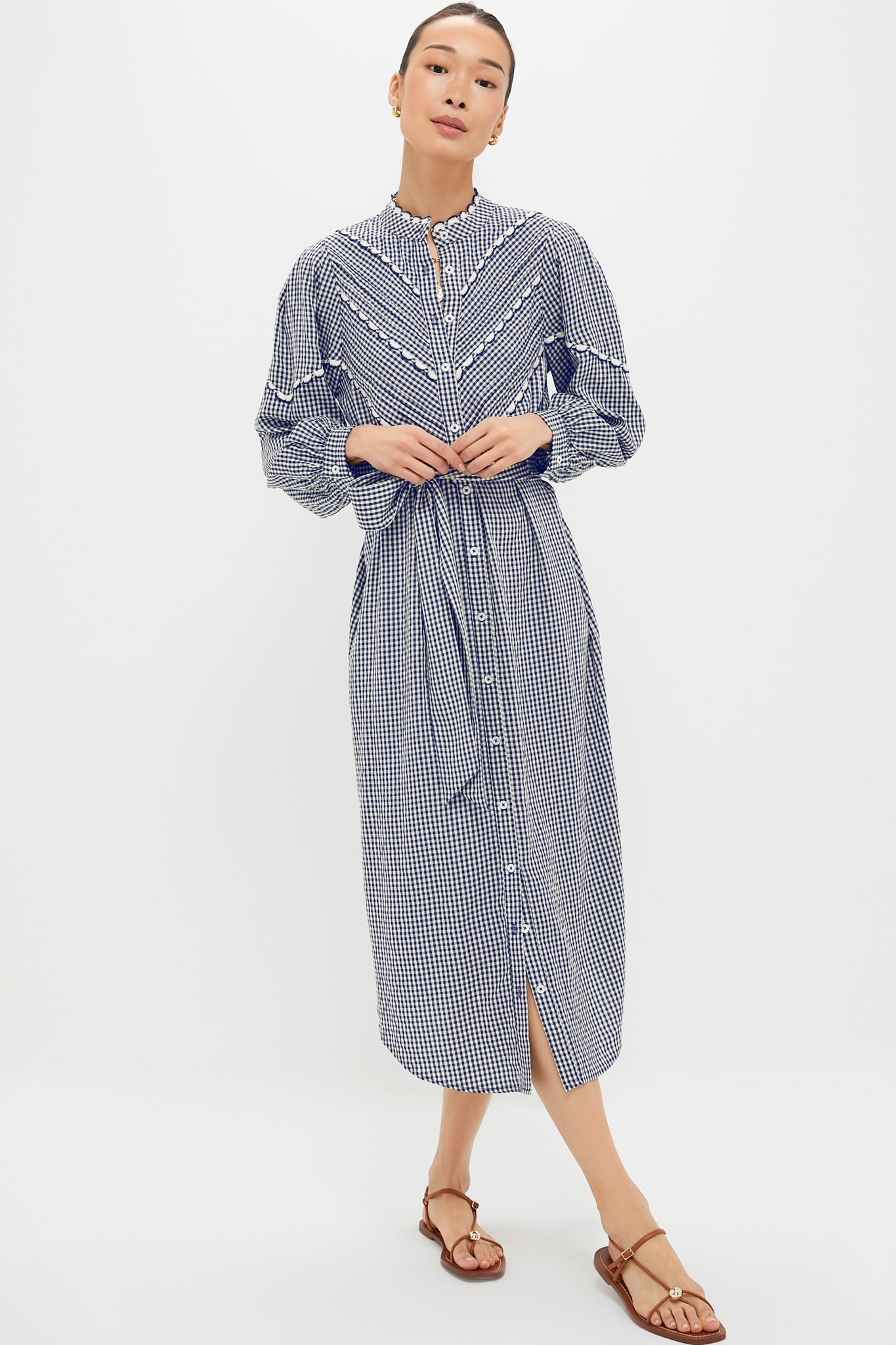 Navy Gingham Jolene Dress