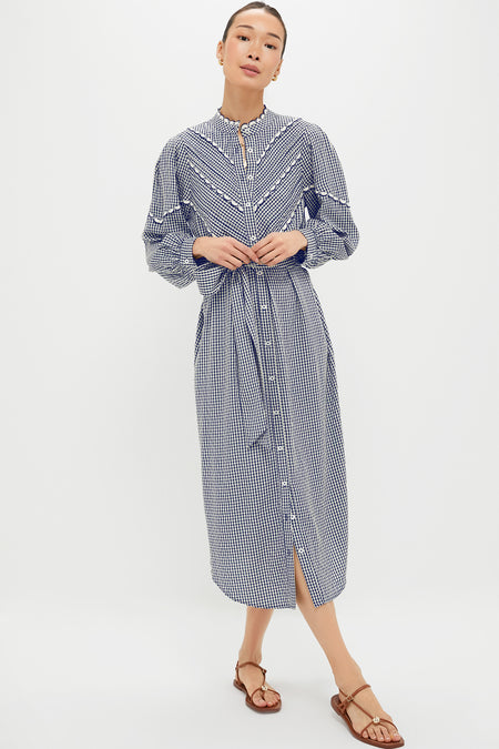 Navy Gingham Jolene Dress