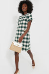 Moss Green Gingham Tweed Jackie Dress
