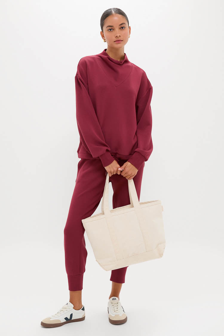 New Maroon The Slim Cuff Pant 25