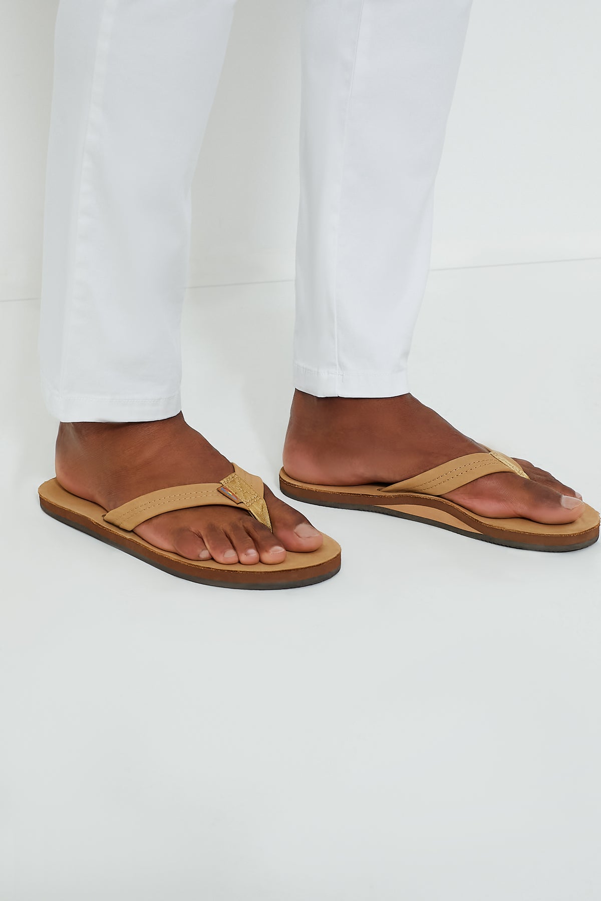 Men's Sierra Brown Premium Leather Single Layer Arch Support Sandal