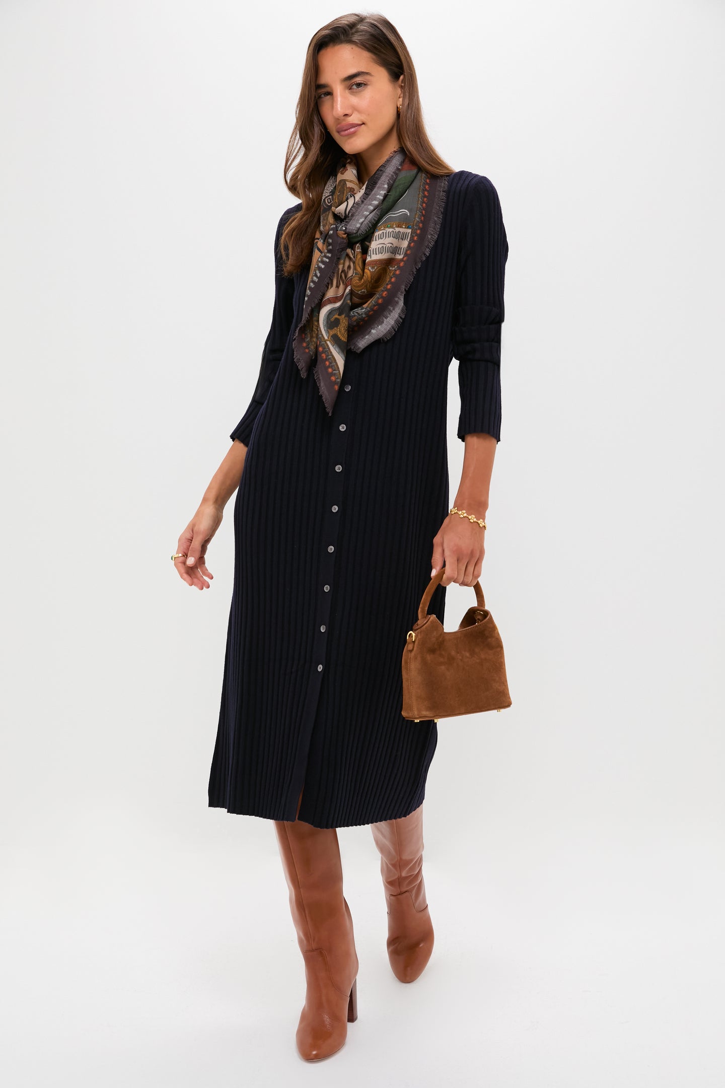 Navy Callum Sweater Dress