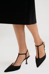 Black Grosgrain Margot Heels