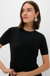 Black Short Sleeve Knit Welton Dress