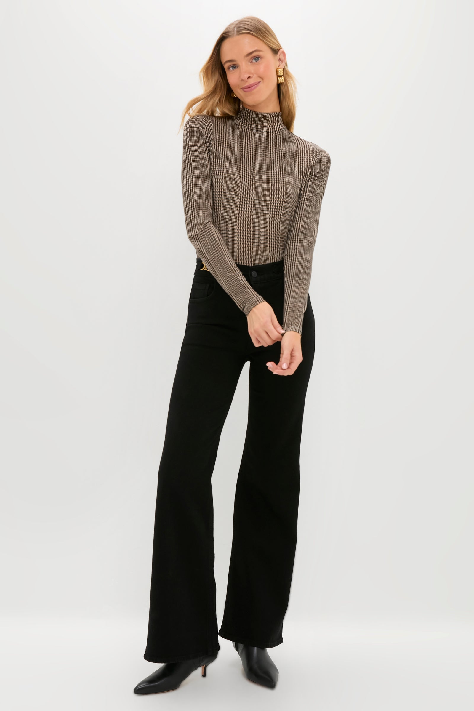 Rich Black Kimberly Flare with Horsebit