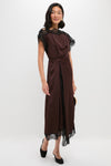 Cocoa and Black Luna Midi Dress