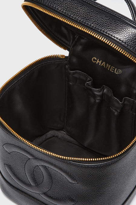 CHANEL Black Caviar Tall Vanity Bag
