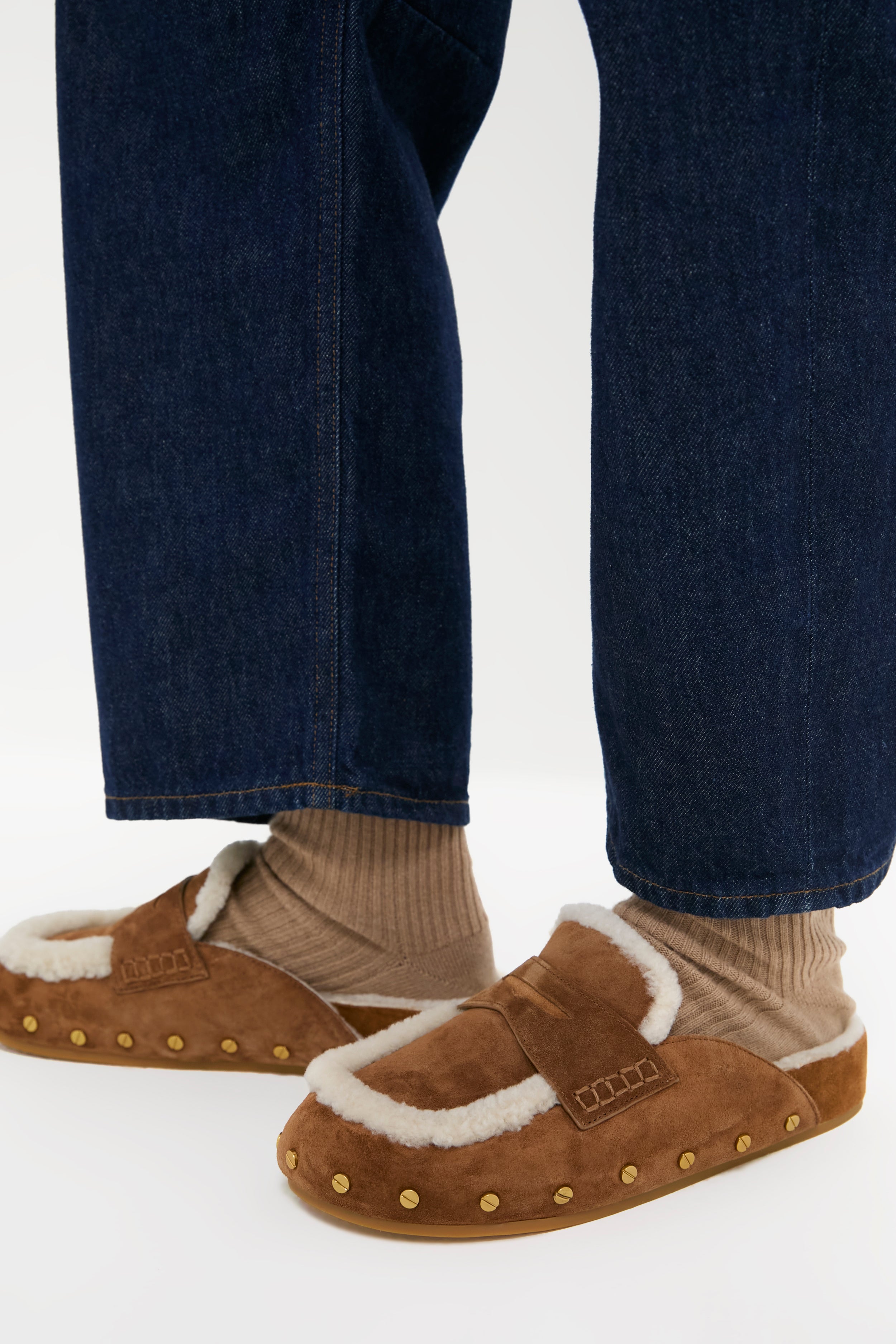 Hazelwood and Ecru Fenix Slippers