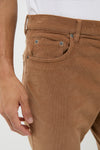 Maple Brown Stretch Terry Corduroy 5 Pocket Pant