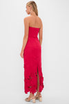 Rosa Rayna Applique Bustier Maxi Dress