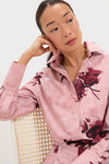 Abstract Rose Slipper Pink Long Sleeve Shirt