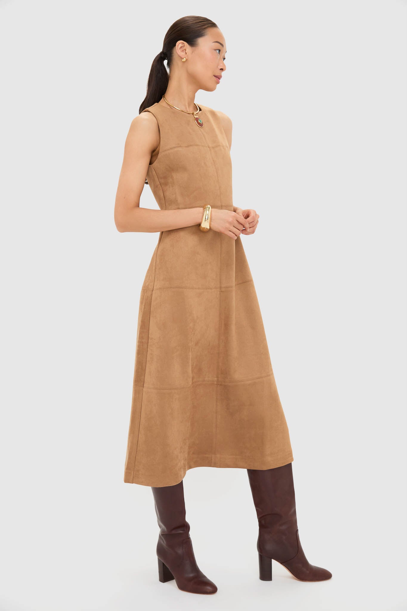 Tuckernuck Buck Vegan Suede Manon Dress Beige Suede / XXL Tuckernuck Buck Vegan Suede Manon Dress Beige Suede / XXL
