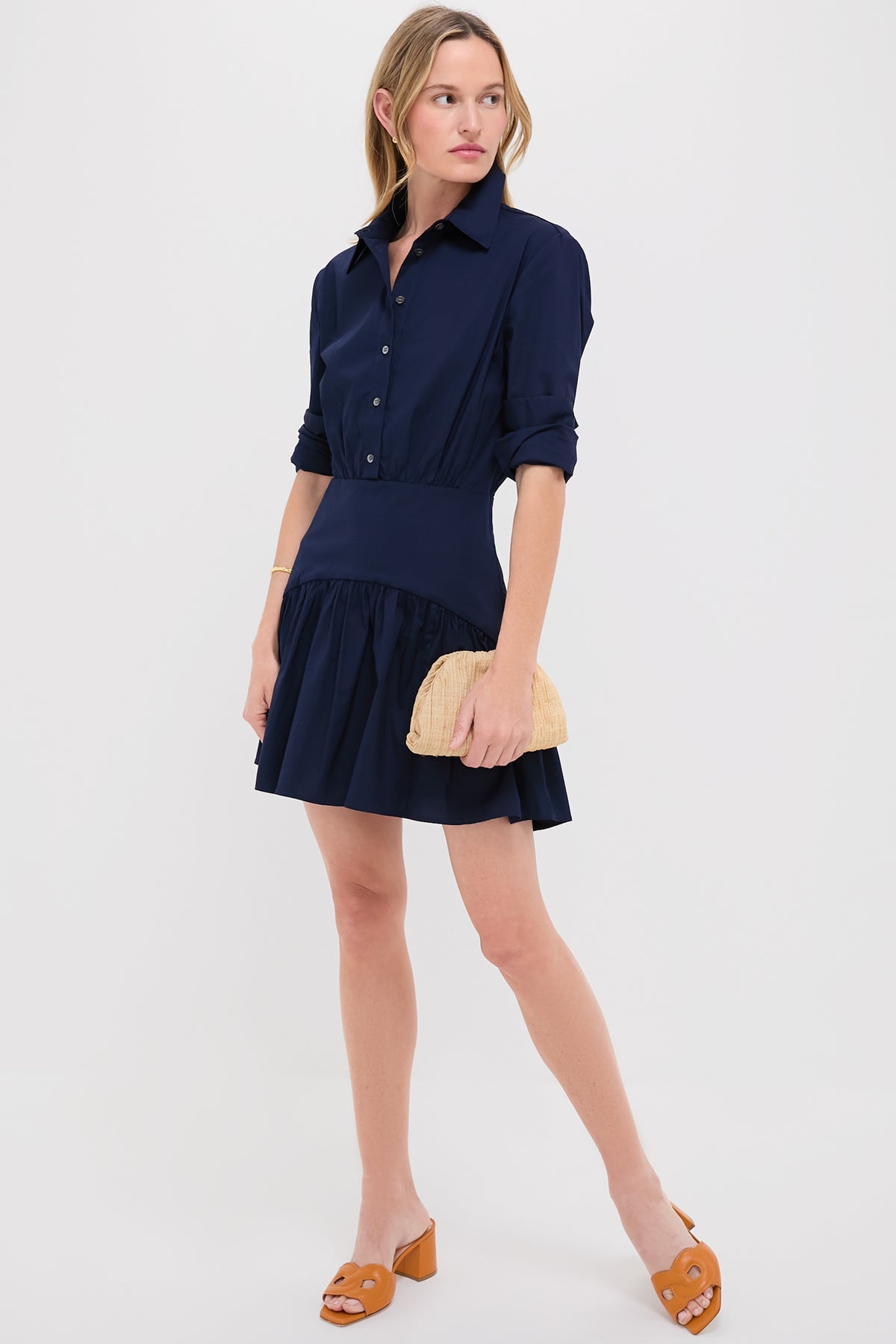 Navy Rocco Mini Dress | STAUD Navy Rocco Mini Dress | STAUD