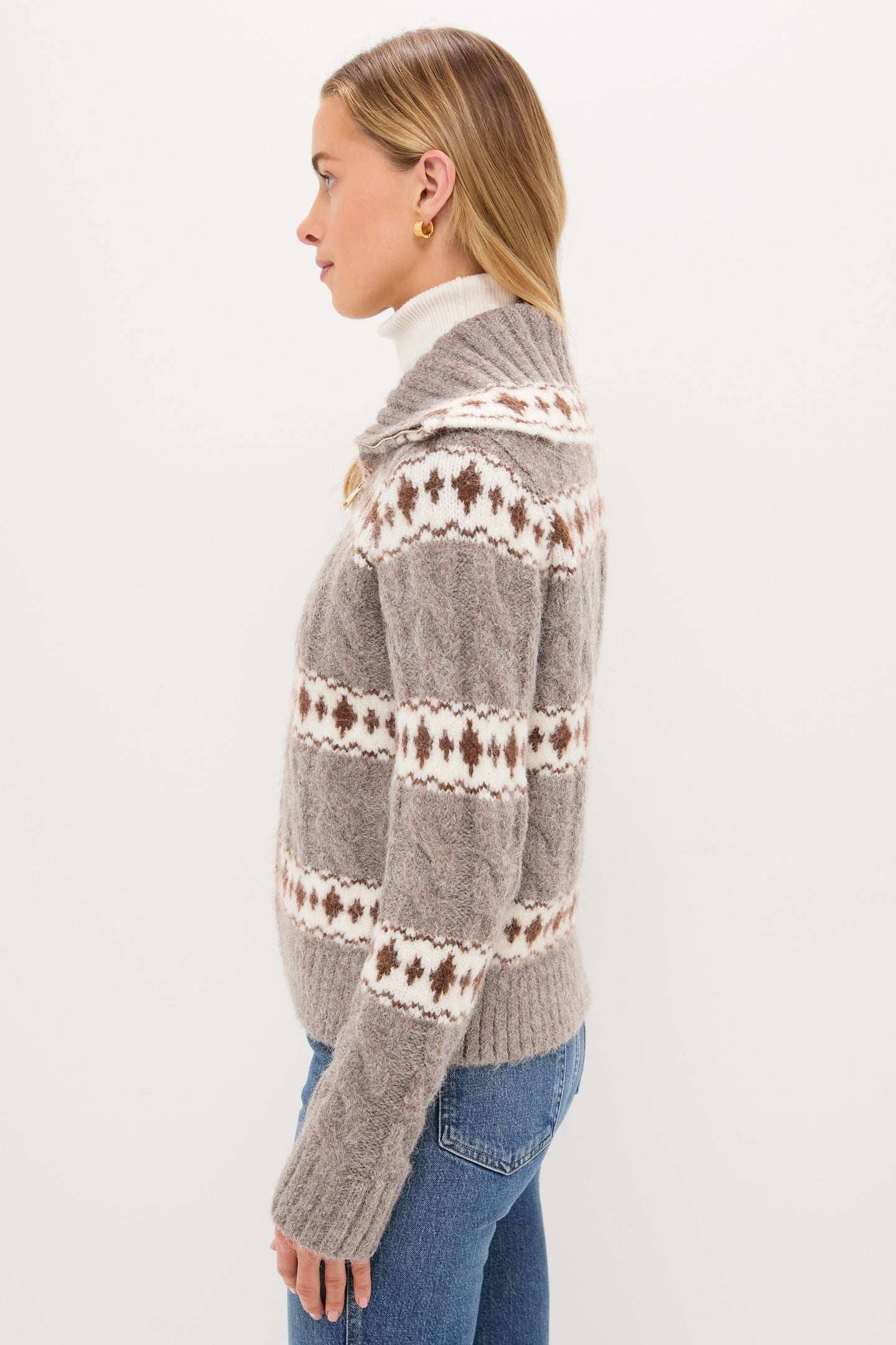 Striped Fair Isle Kinvara Cardigan