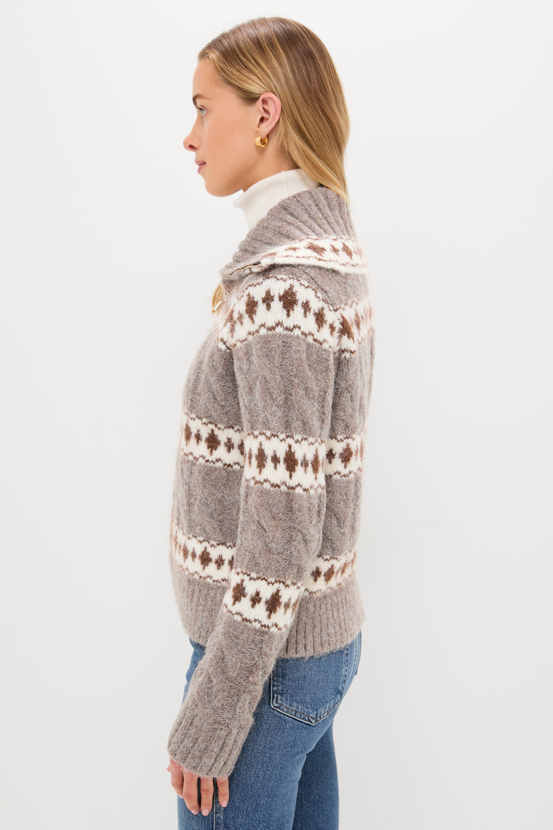 Striped Fair Isle Kinvara Cardigan