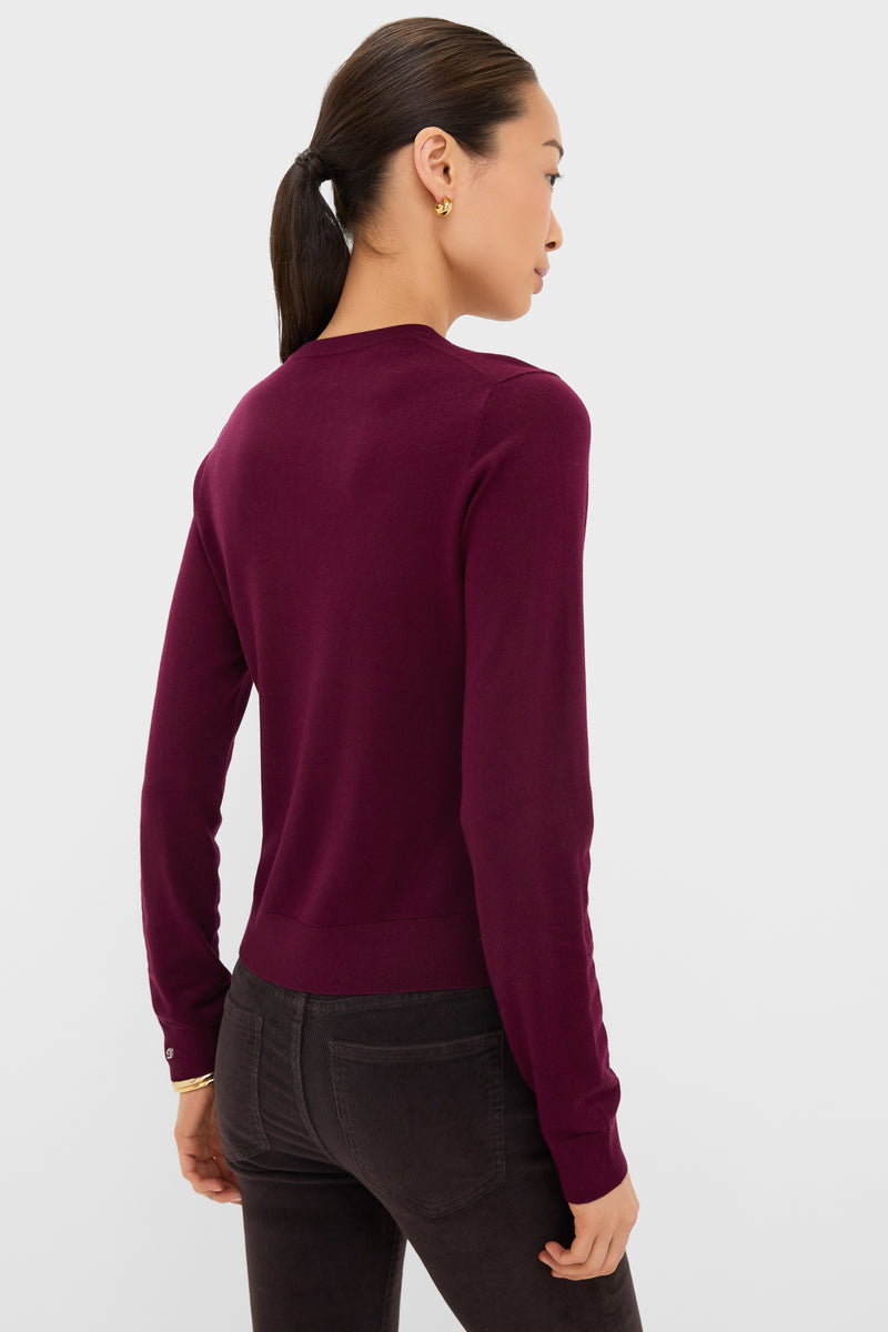 Winetasting Cashmere Silk Long Sleeve Katie Tee
