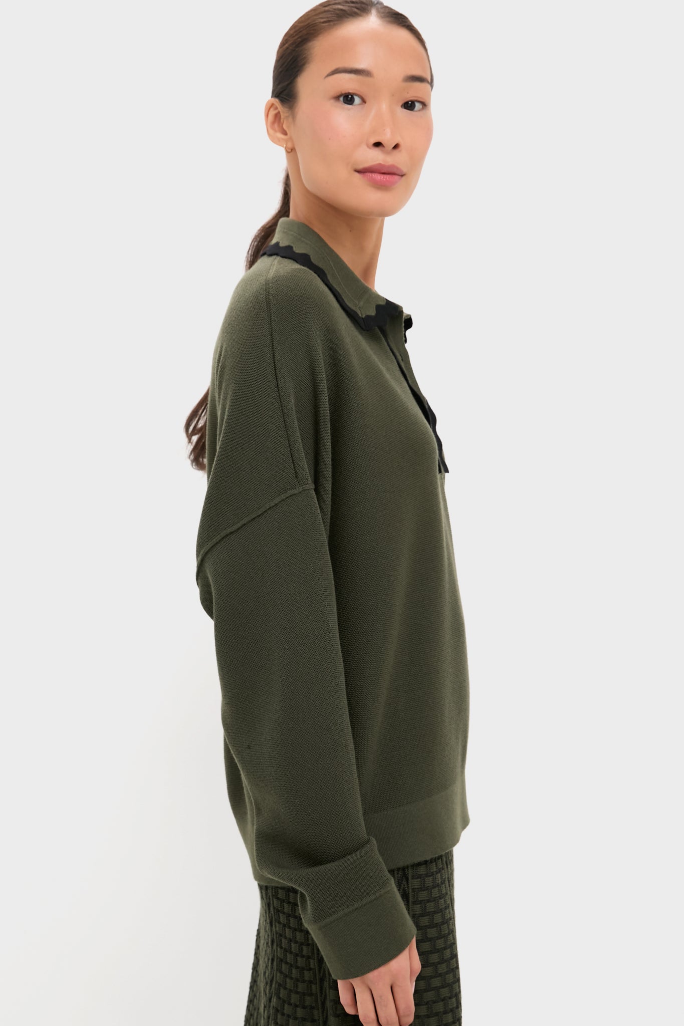 Khaki Duchesse Top