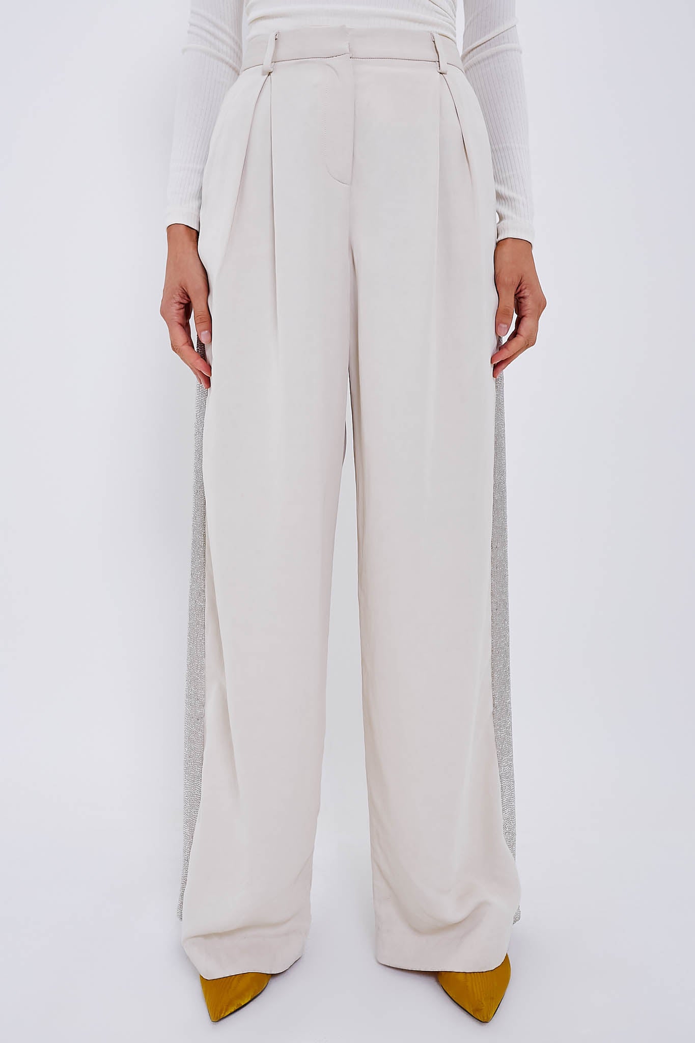 French Oak Sullivan with Beaded Tux Stripe Pant | TWP