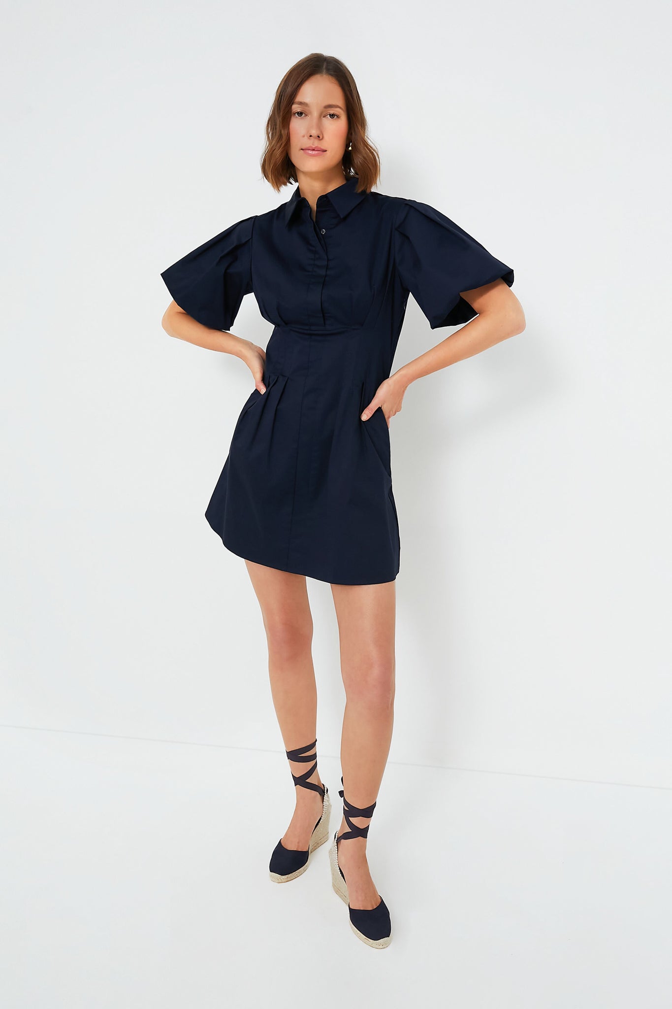 navy toile mini delaney dress Navy and White Stripe Mini Delaney Dress