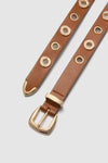 Brown Rivet Studded Belt