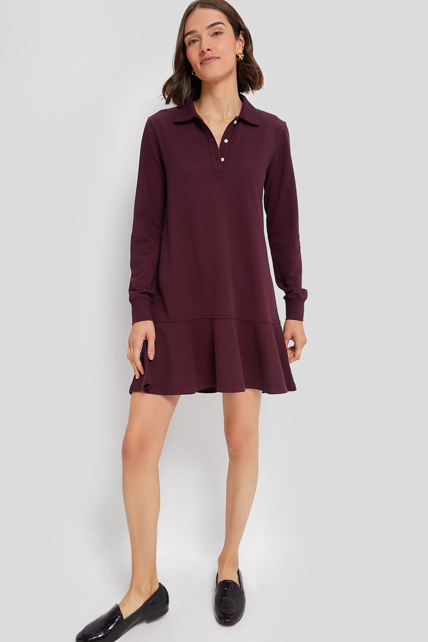 Winetasting Long Sleeve Pique May Polo Dress | Tuckernuck