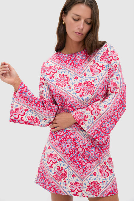 Cerise Chevron Cotton Maxine Top