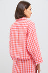 Orange and Pink Seersucker Augustus Shirt