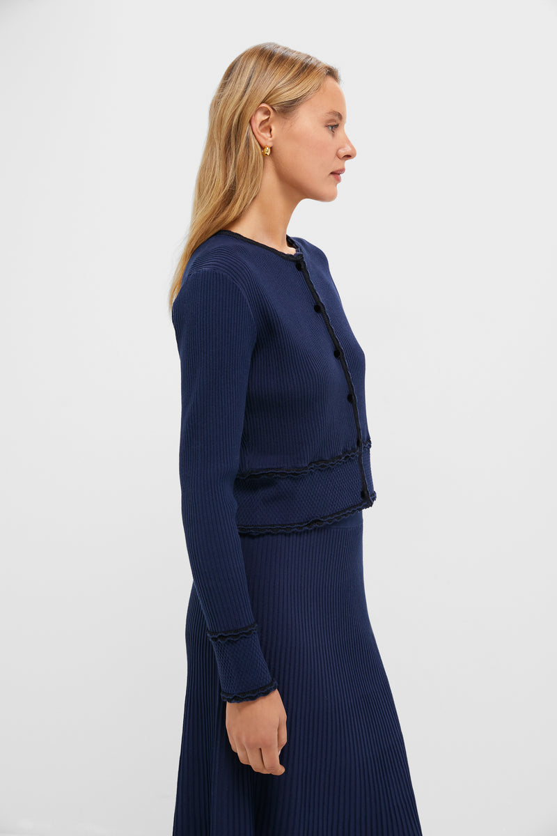 Navy Knit Lily Cardigan