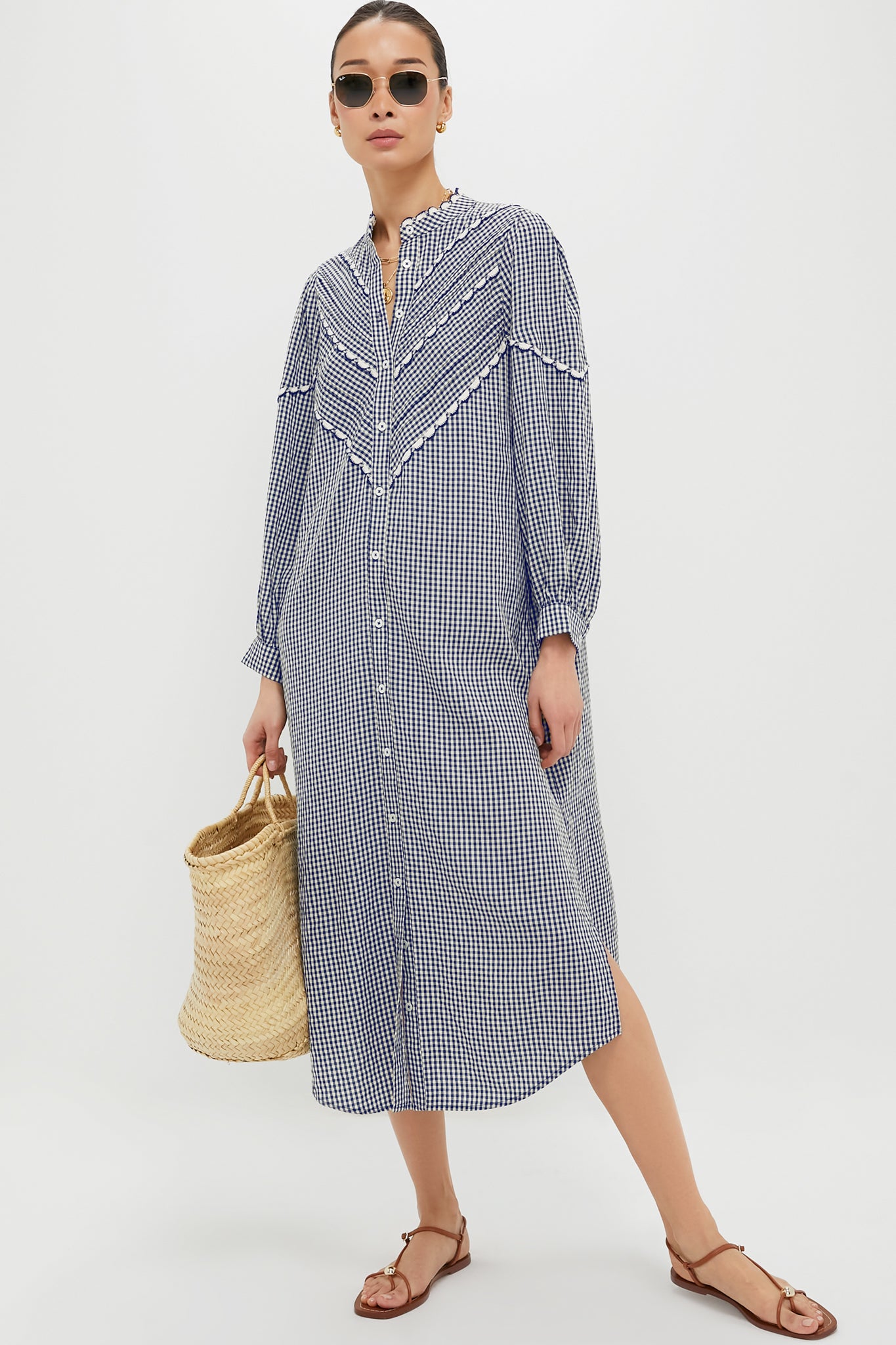 Navy Gingham Jolene Dress